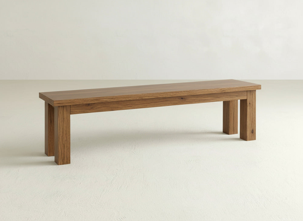 Farmhouse Bench - Almond on Oak