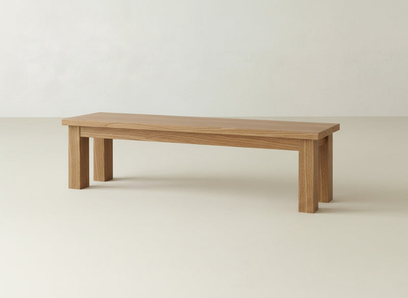 Farmhouse Bench - Oat on Oak