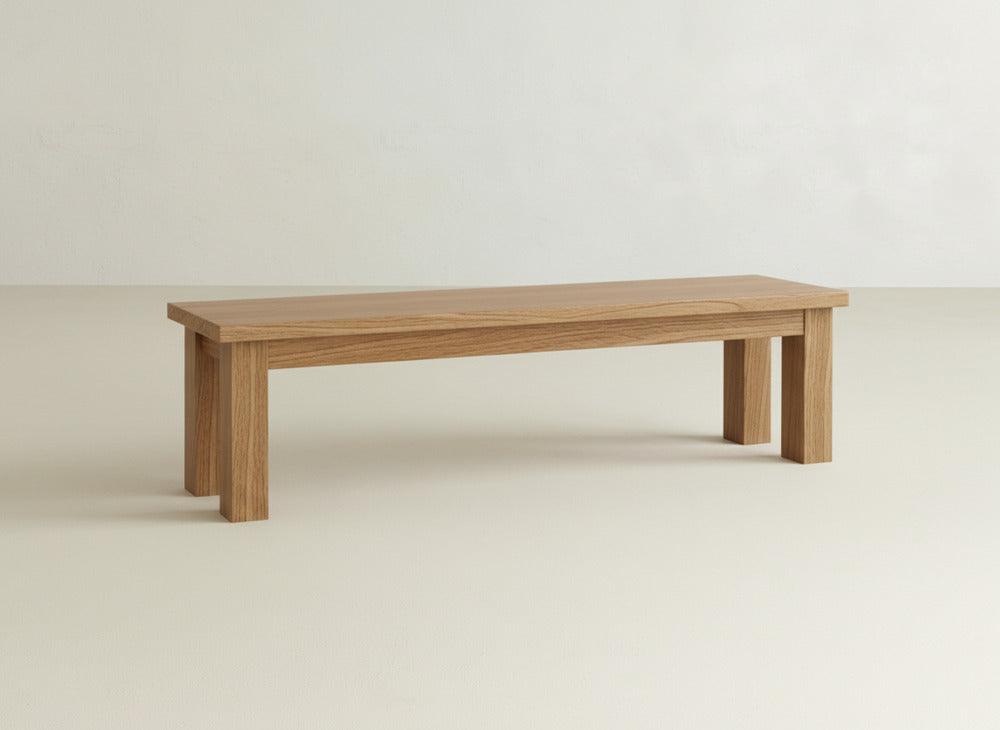Farmhouse Bench - Oat on Oak