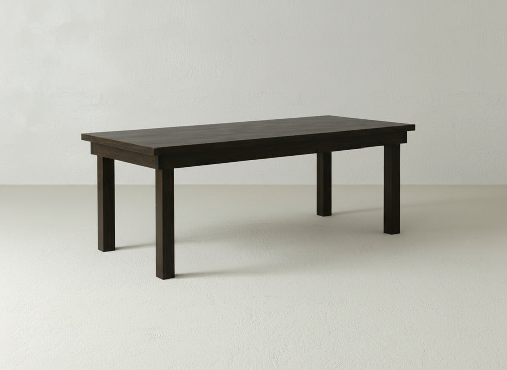 Farmhouse Dining Table - Espresso on Oak