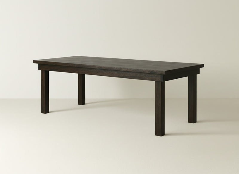 Farmhouse Dining Table - Espresso on Oak