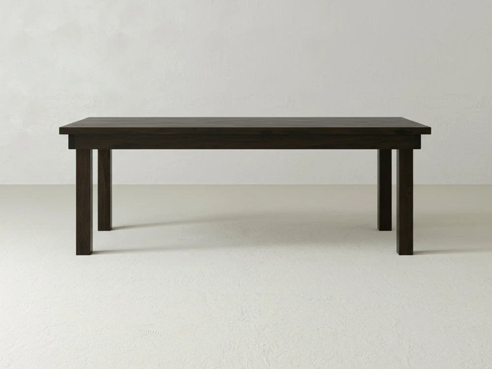 Farmhouse Dining Table - Espresso on Oak