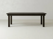 Farmhouse Dining Table - Espresso on Oak