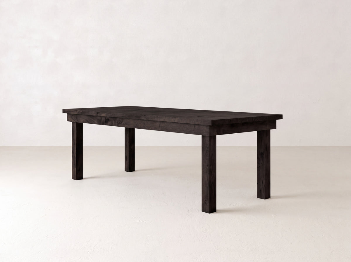 Farmhouse Dining Table - Umber on Black Walnut