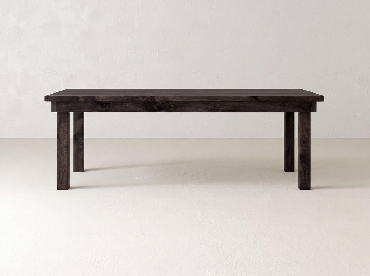 Farmhouse Dining Table - Umber on Black Walnut