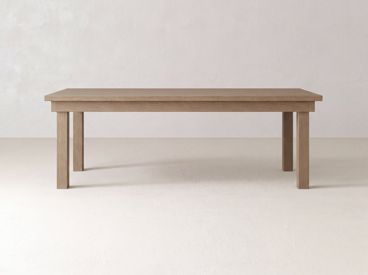 Farmhouse Dining Table - Sandstone on White Oak