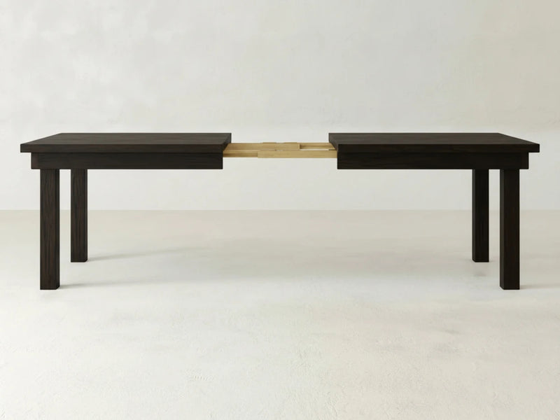 Farmhouse Expandable Dining Table - Espresso on Oak