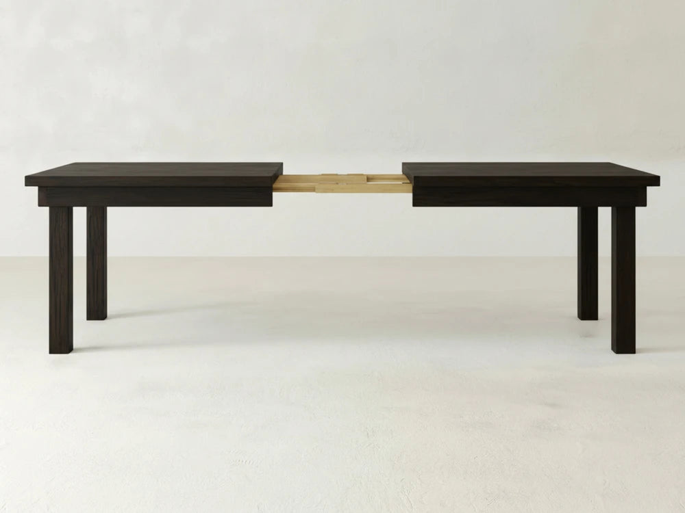 Farmhouse Expandable Dining Table - Espresso on Oak