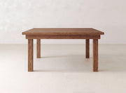 Farmhouse Square Dining Table - Satin on Black Walnut