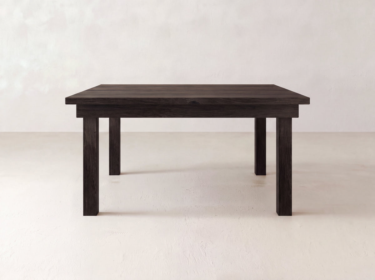 Farmhouse Square Dining Table - Umber on Black Walnut