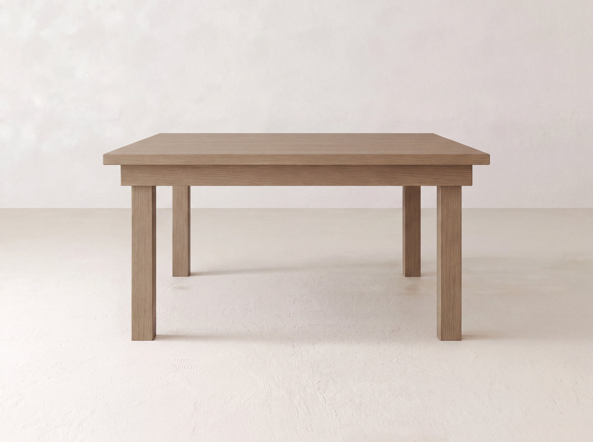 Farmhouse Square Dining Table - Sandstone on White Oak