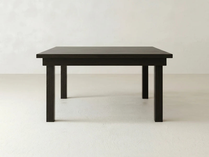 Farmhouse Square Dining Table - Espresso on Oak