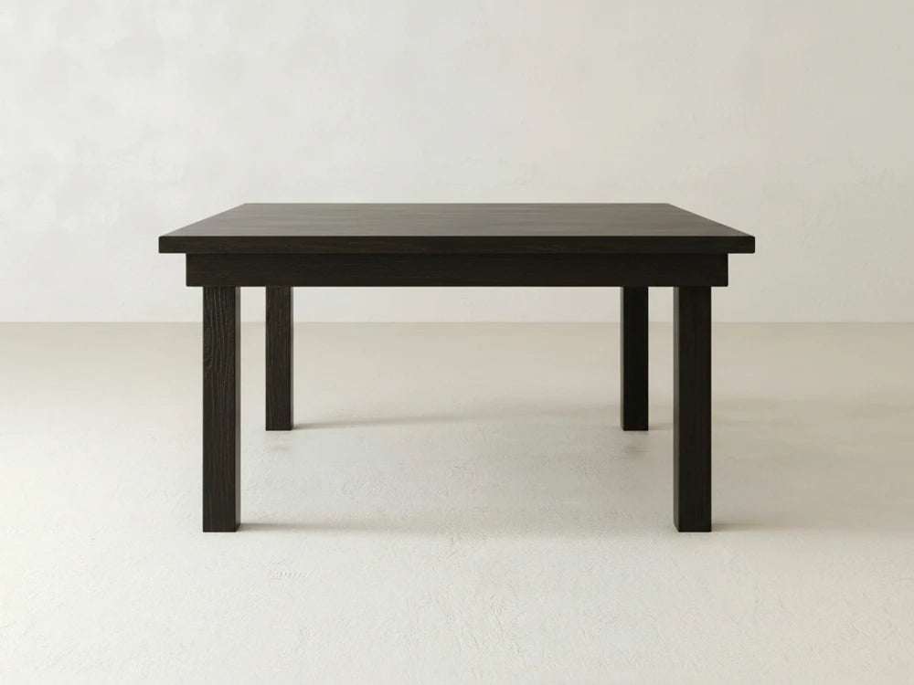 Farmhouse Square Dining Table - Espresso on Oak