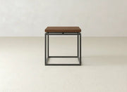Floating Top End Table - Almond on Oak