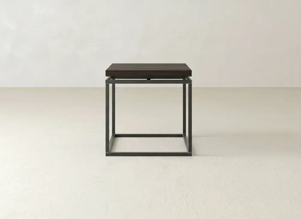 Floating Top End Table - Espresso on Oak