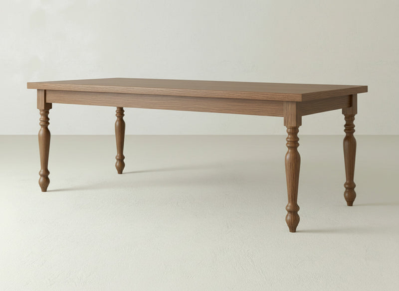 French Country Dining Table - Almond on Oak