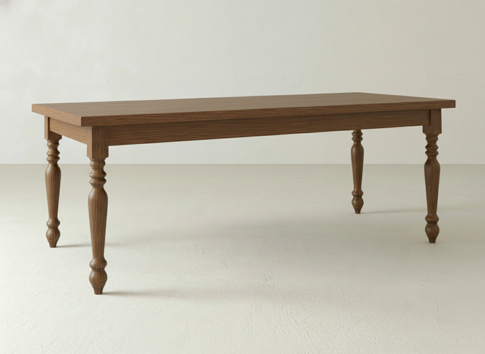 French Country Dining Table - Almond on Oak