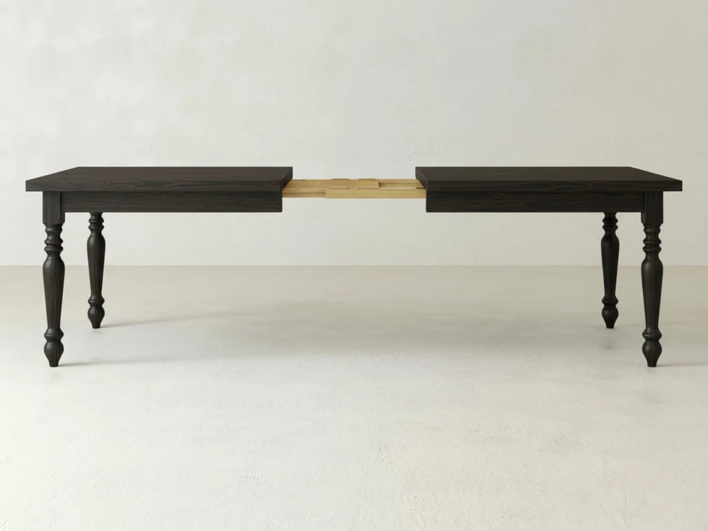 French Country Expandable Dining Table - Espresso on Oak