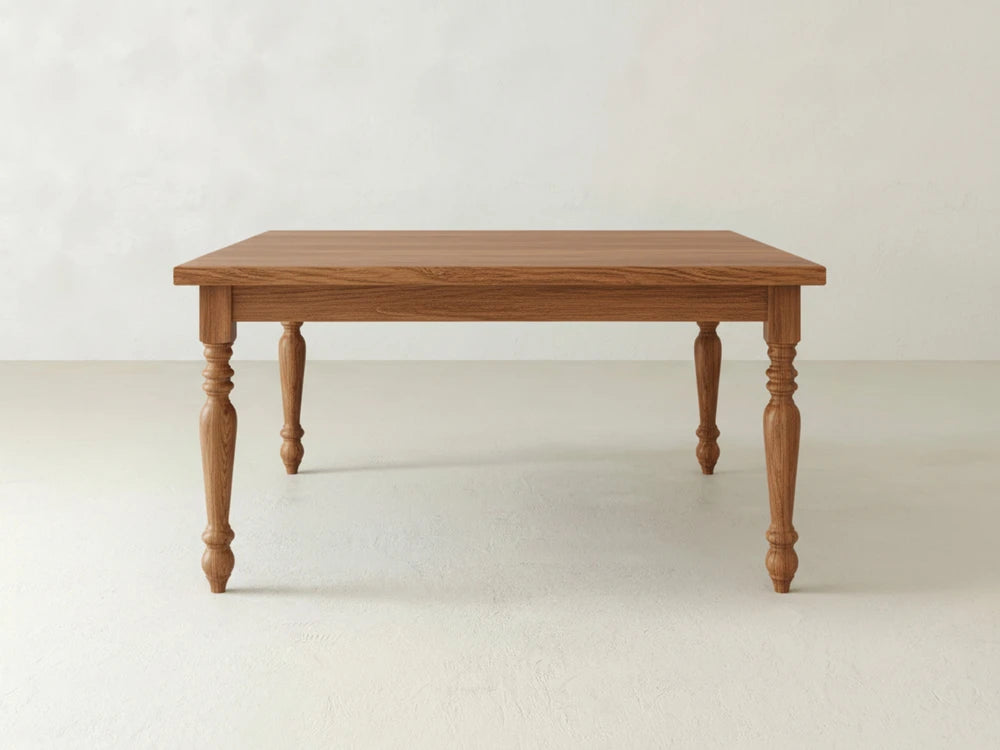 French Country Square Dining Table - Almond on Oak