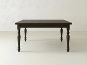 French Country Square Dining Table - Espresso on Oak