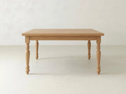 French Country Square Dining Table - Oat on Oak