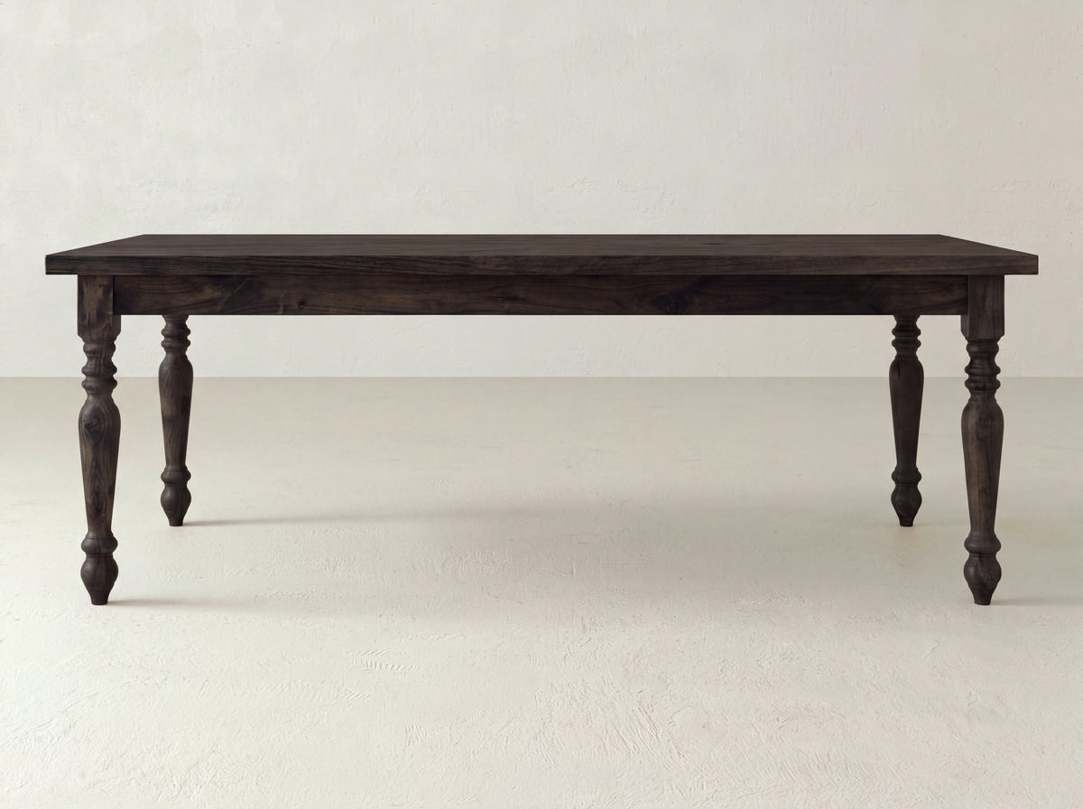 French Country Dining Table - Umber on Black Walnut