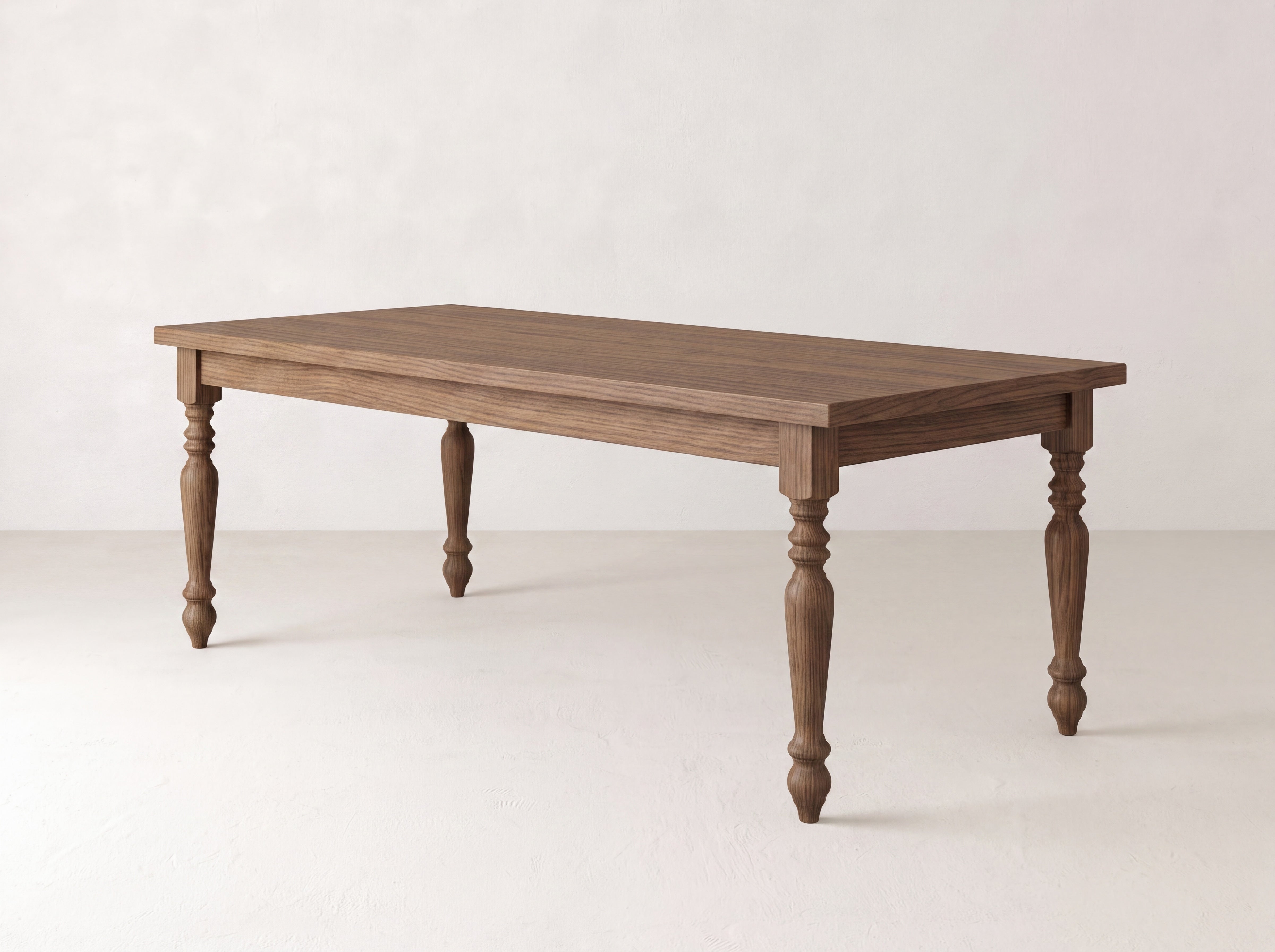 French Country Dining Table - Almond on Oak