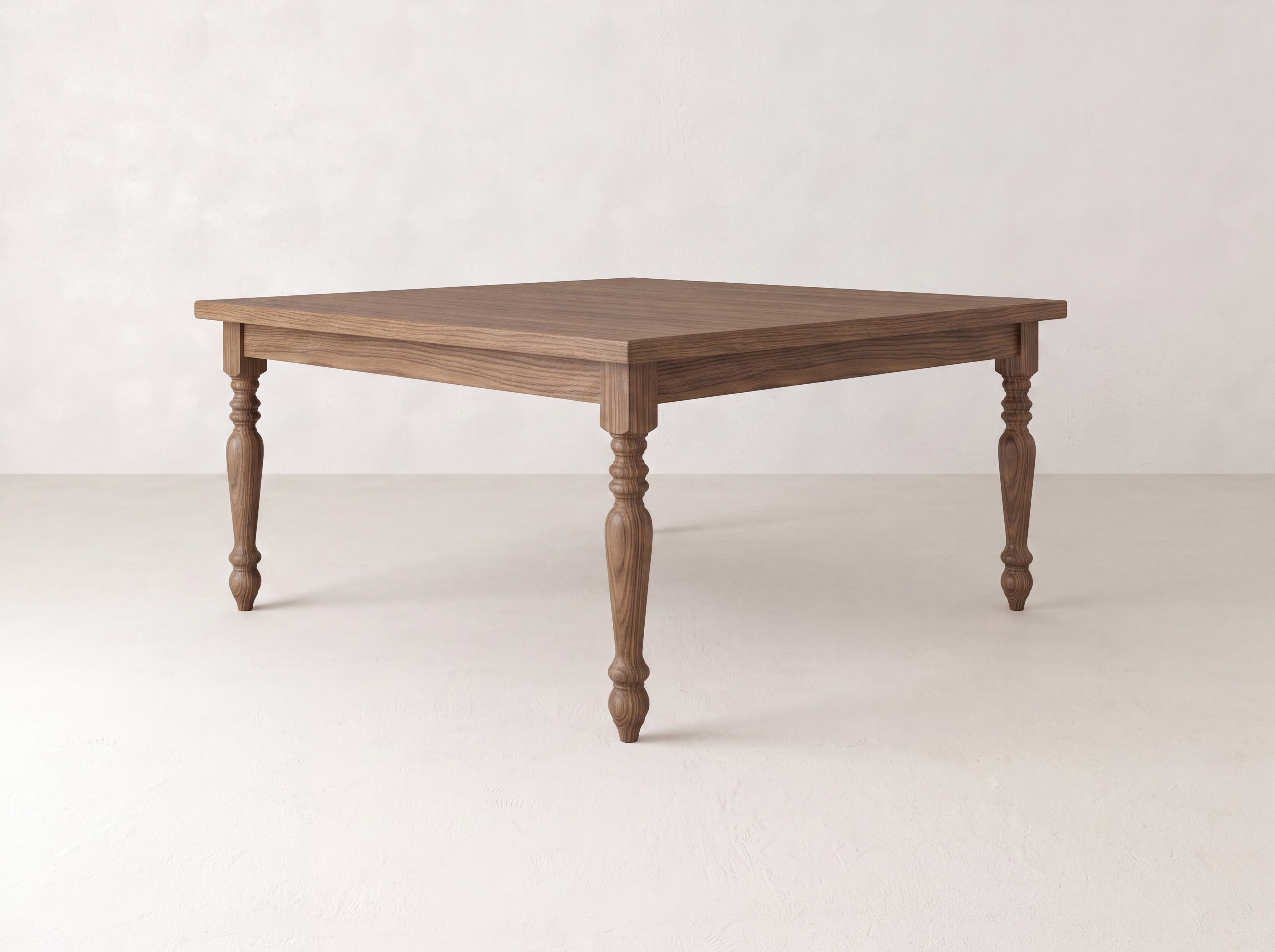French Country Square Dining Table - Almond on Oak