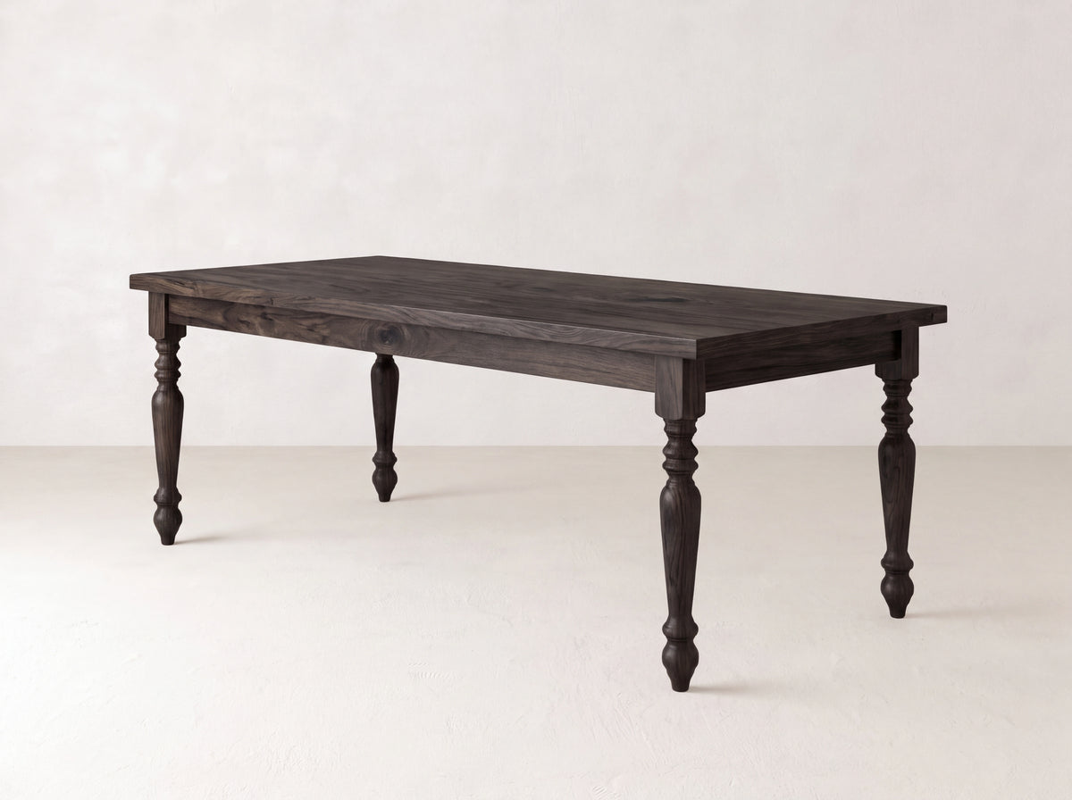 French Country Dining Table - Umber on Black Walnut