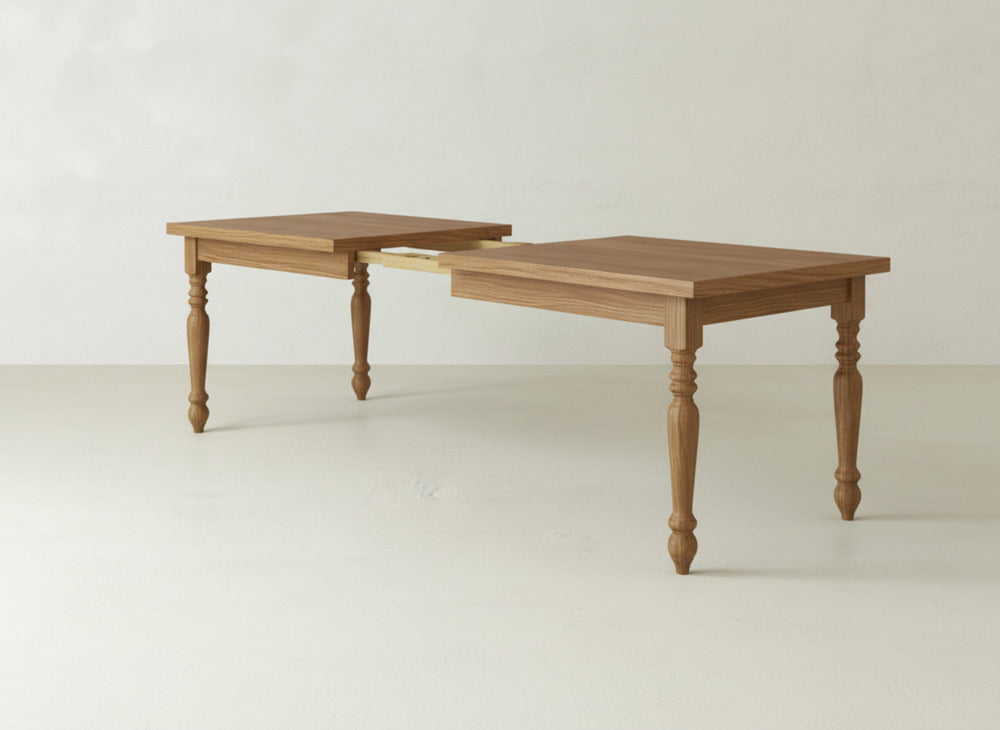 French Country Expandable Dining Table - Oat on Oak