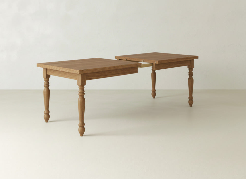 French Country Expandable Dining Table - Oat on Oak