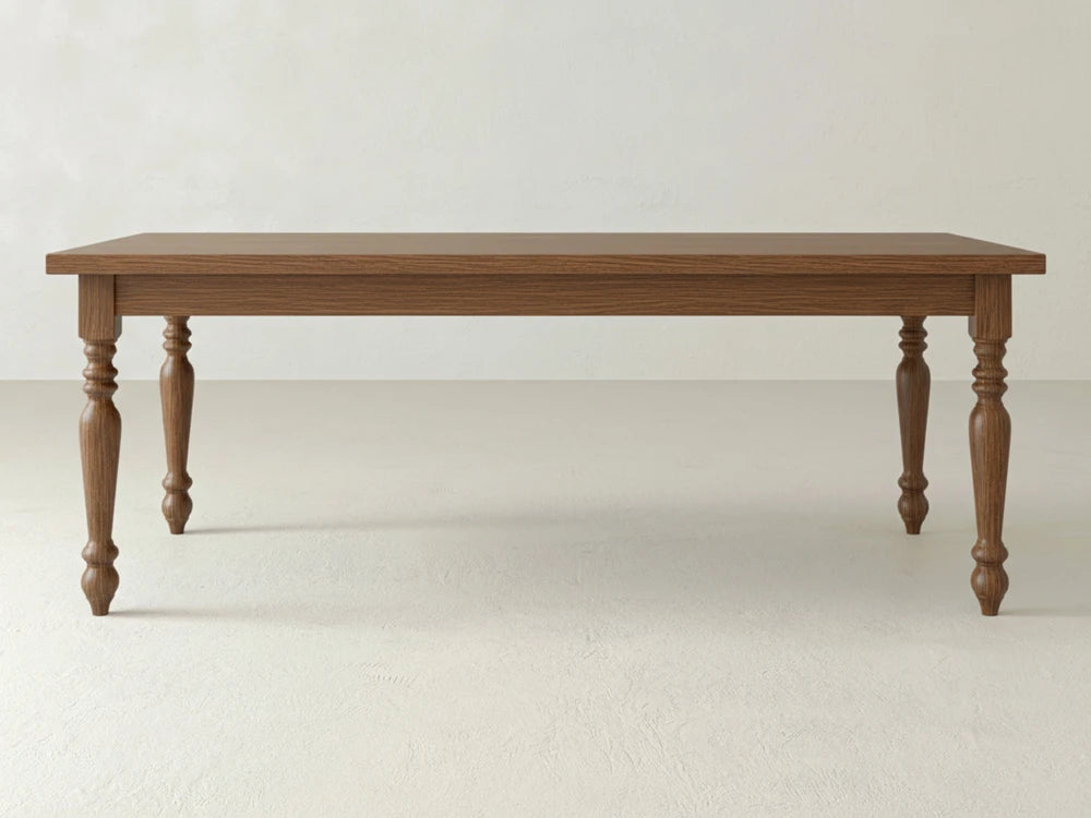 French Country Dining Table - Almond on Oak