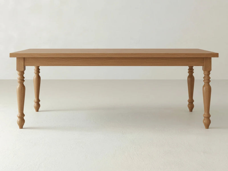 French Country Dining Table - Oat on Oak