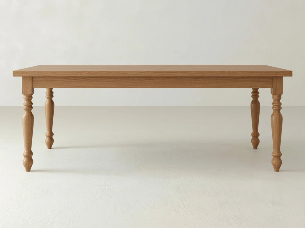 French Country Dining Table - Oat on Oak