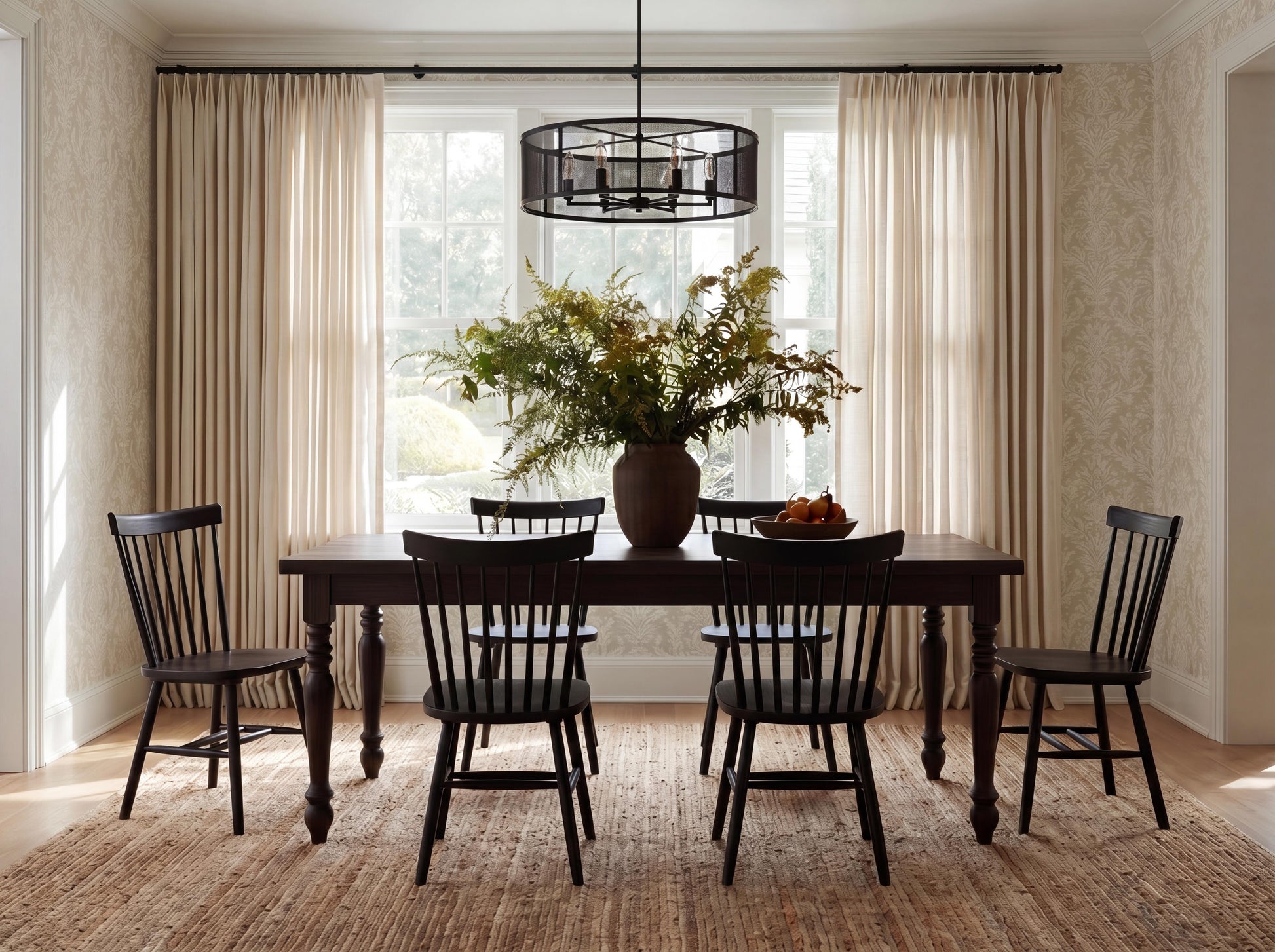 French Country Dining Table - Almond on Oak