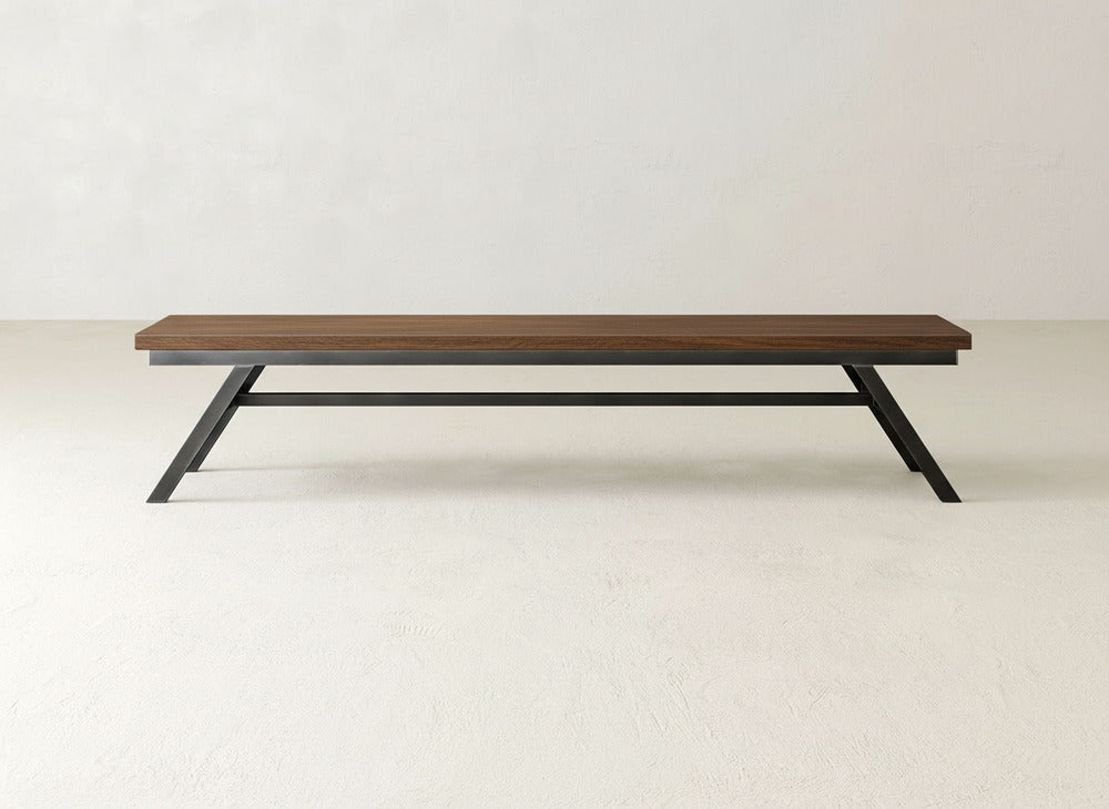 Fulton Bench - Almond on Oak