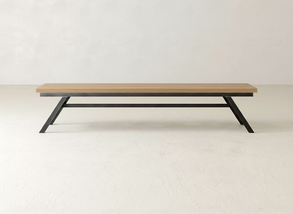 Fulton Bench - Oat on Oak