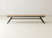 Fulton Bench - Oat on Oak