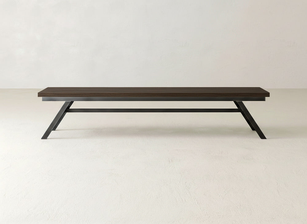 Fulton Bench - Sable on Oak