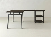 Fulton Corner Desk - Sable on Oak