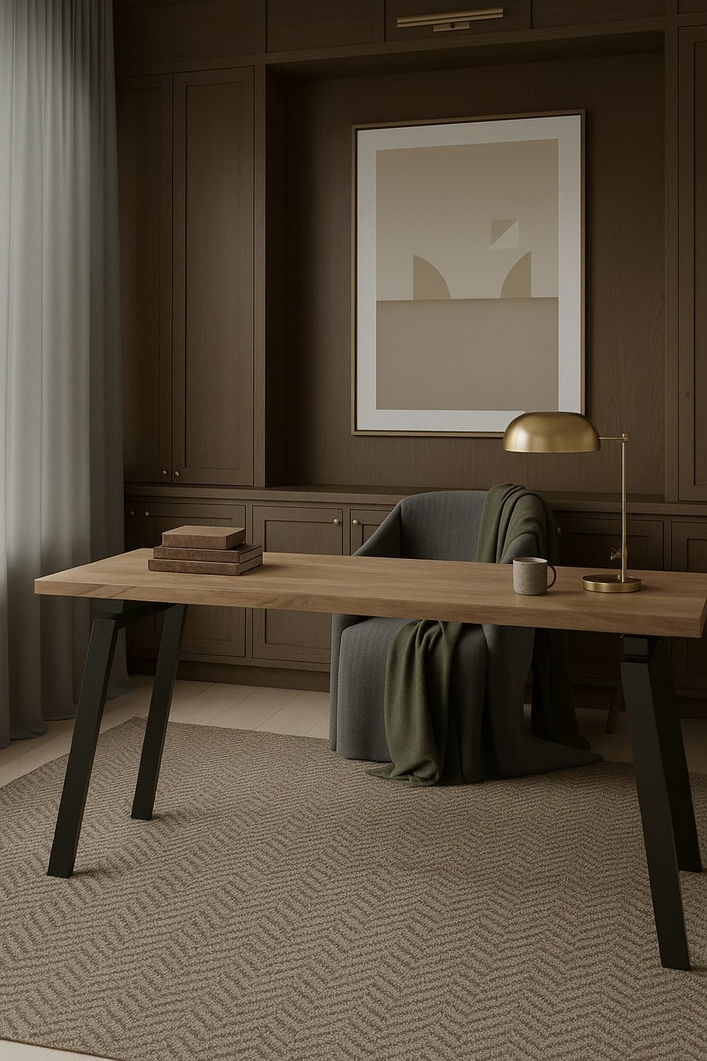 Fulton Desk - Oat on Oak