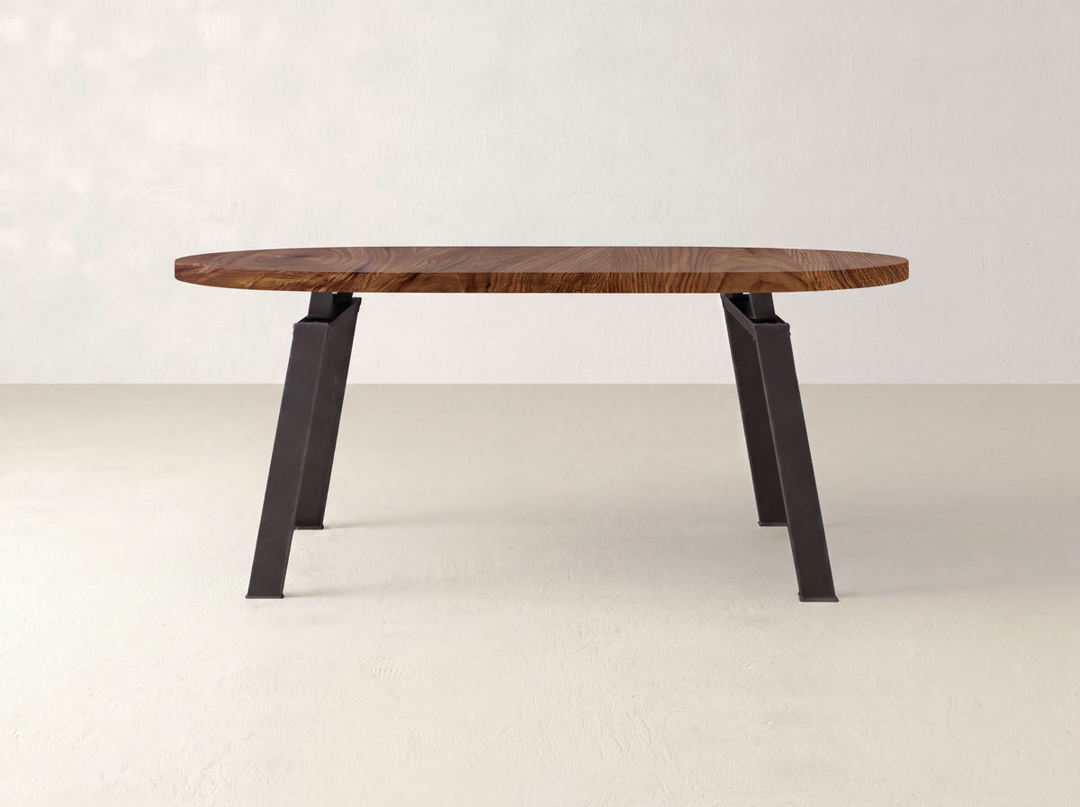 Fulton Oval Dining Table - Satin on Black Walnut