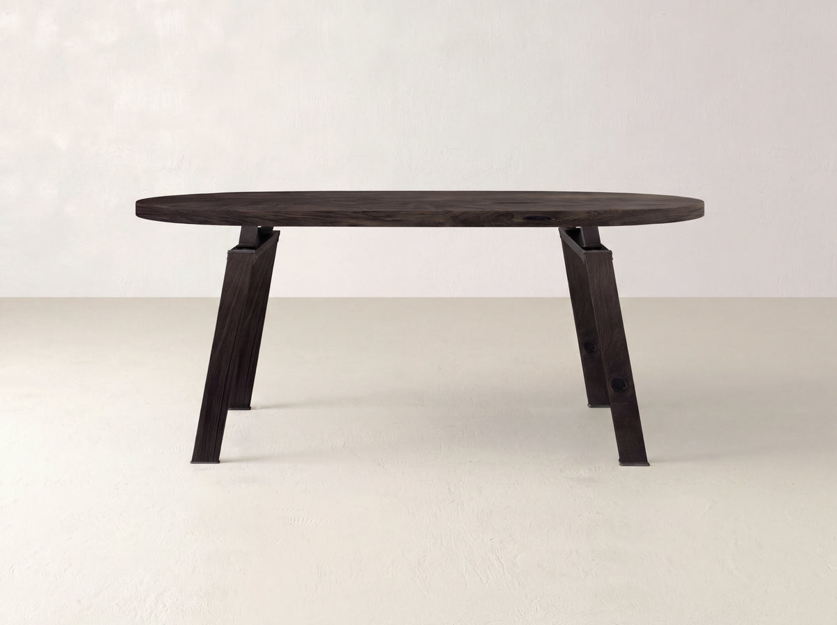 Fulton Oval Dining Table - Umber on Black Walnut