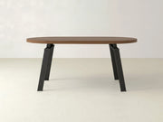 Fulton Oval Dining Table - Almond on Oak
