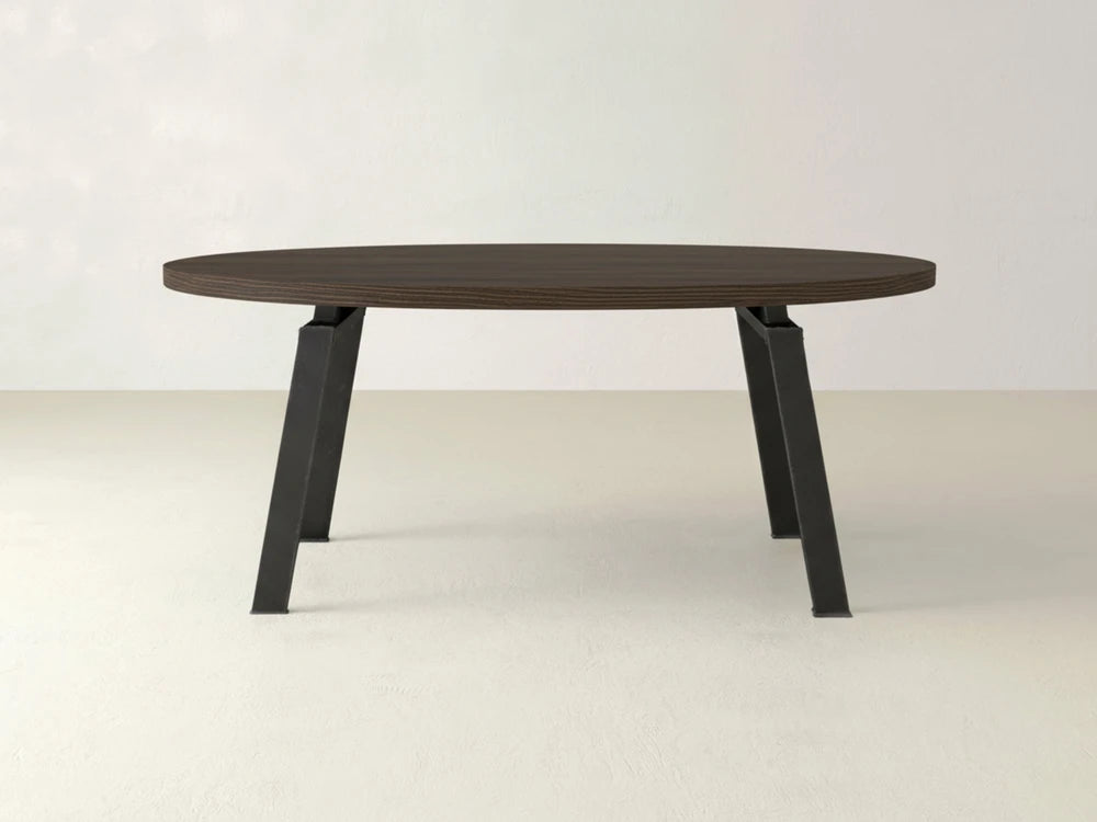 Fulton Oval Dining Table - Espresso on Oak