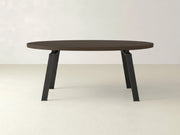 Fulton Oval Dining Table - Espresso on Oak