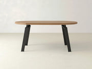 Fulton Oval Dining Table - Oat on Oak