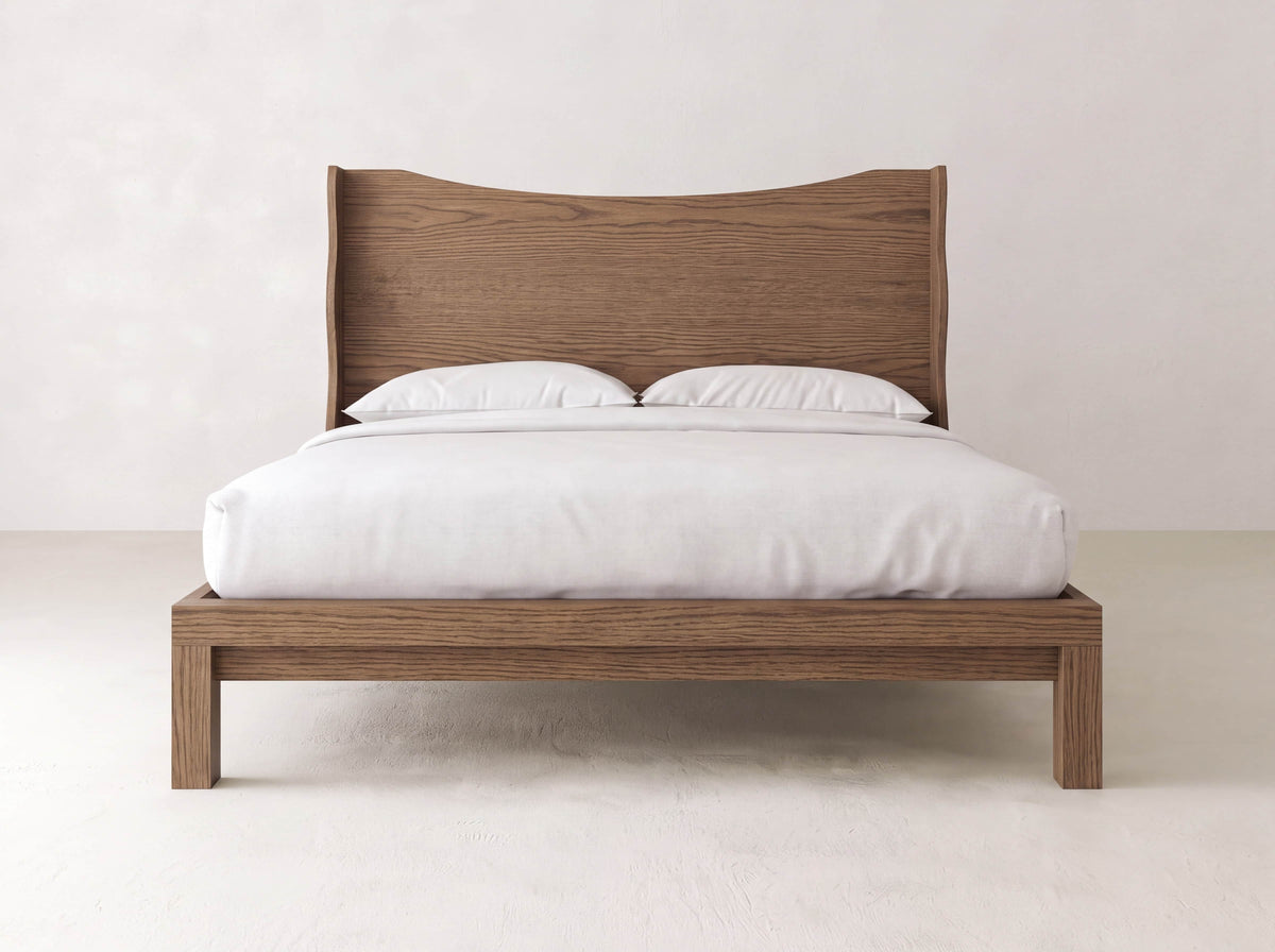 Harlow Bed - Almond on Oak