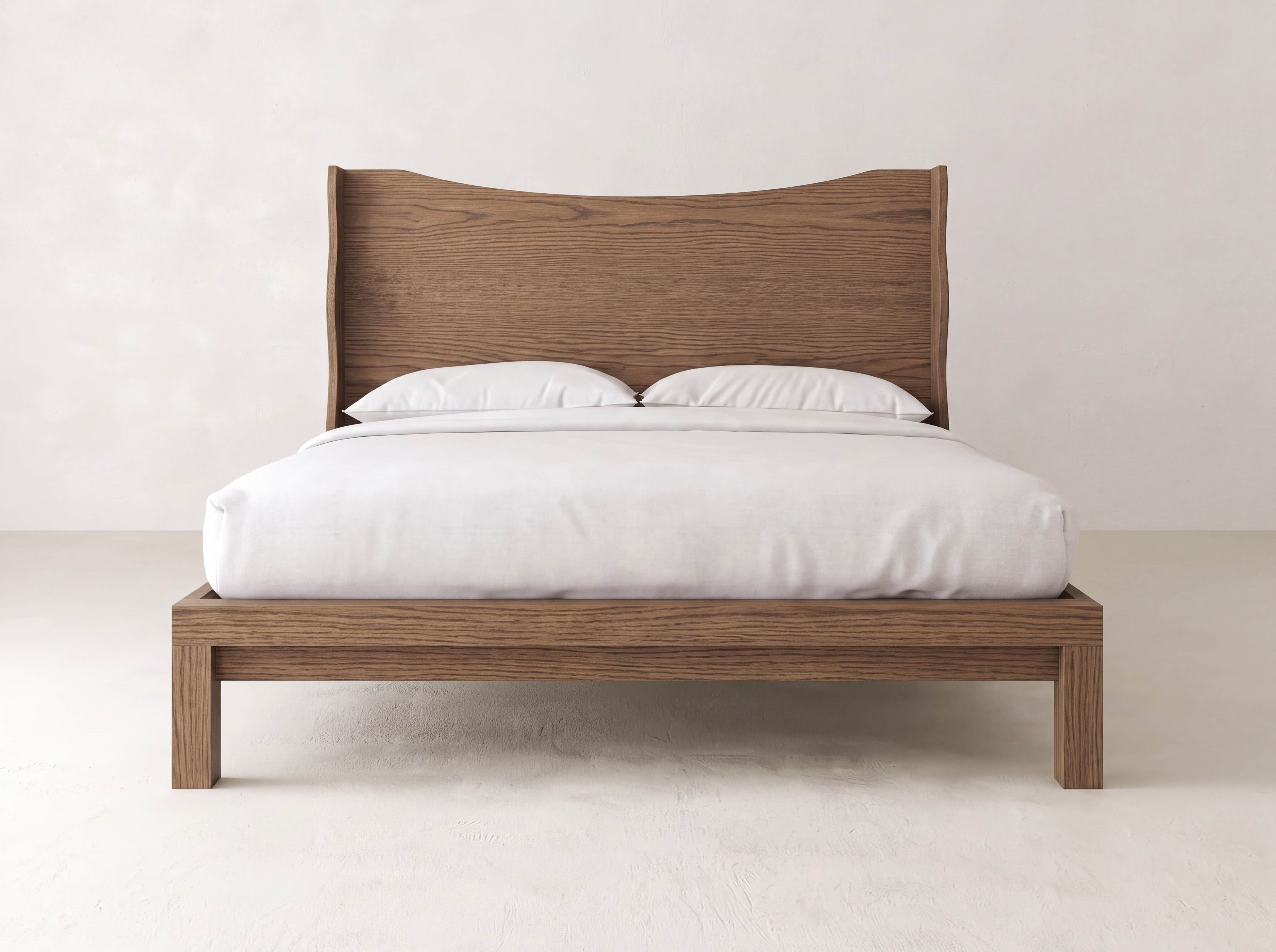 Harlow Bed - Almond on Oak