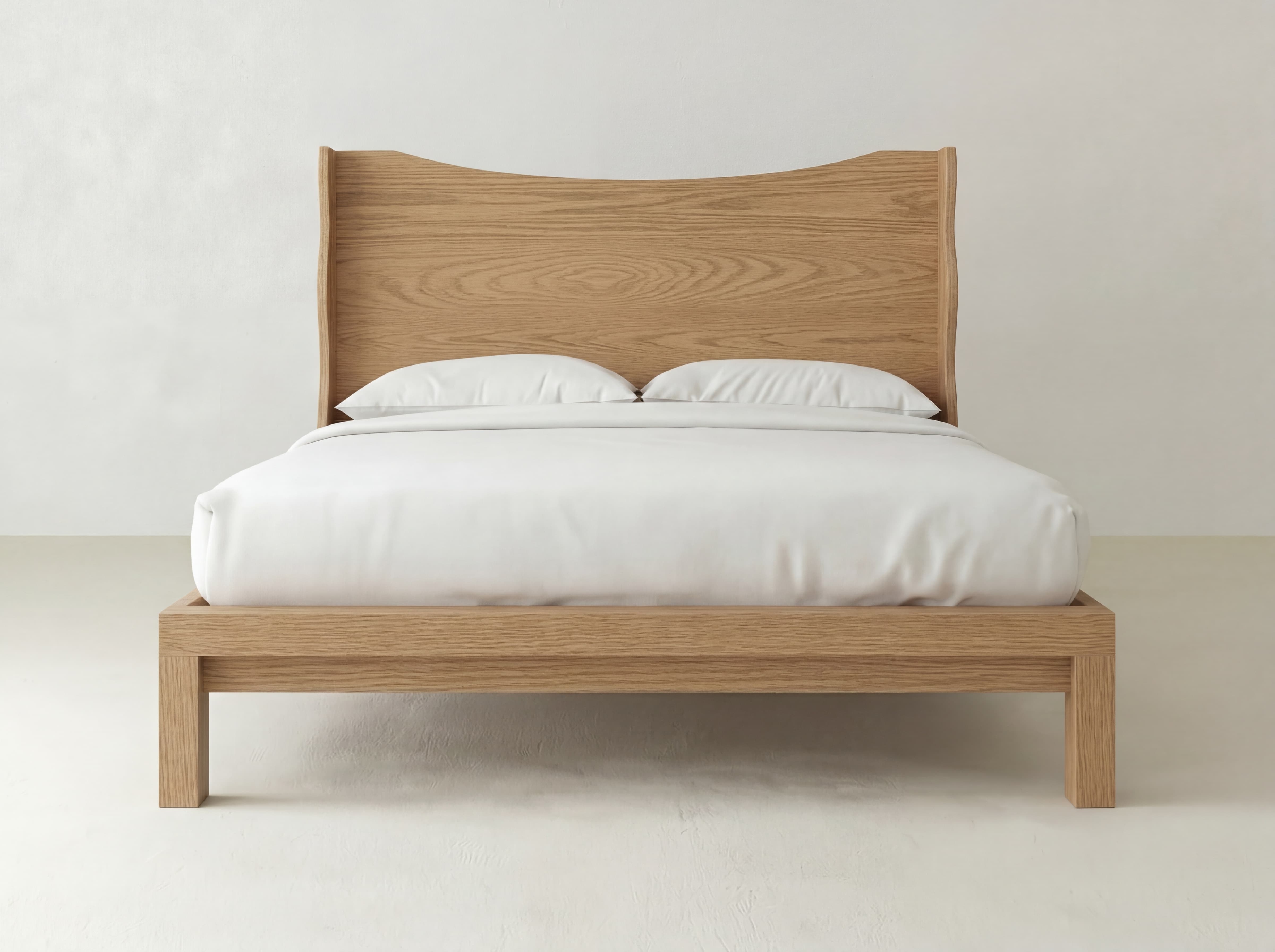 Harlow Bed - Oat on Oak